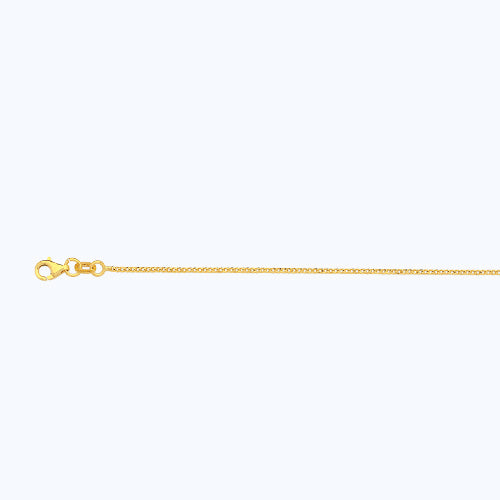 18K 1.1MM YELLOW GOLD SOLID DIAMOND CUT FRANCO 24" CHAIN NECKLACE (AVAILABLE IN LENGTHS 7" - 30")
