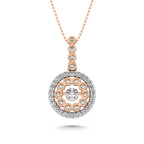 10K Two Tone 1/2 Ct.tw Diamond Fashion Pendant