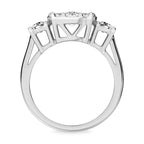 Diamond 1 1/2 Ct.tw Heart Three Stone Ring in 14K White Gold
