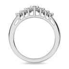 Diamond 1/2 Ct.tw Round Cut Pyramid Ring in 14K White Gold