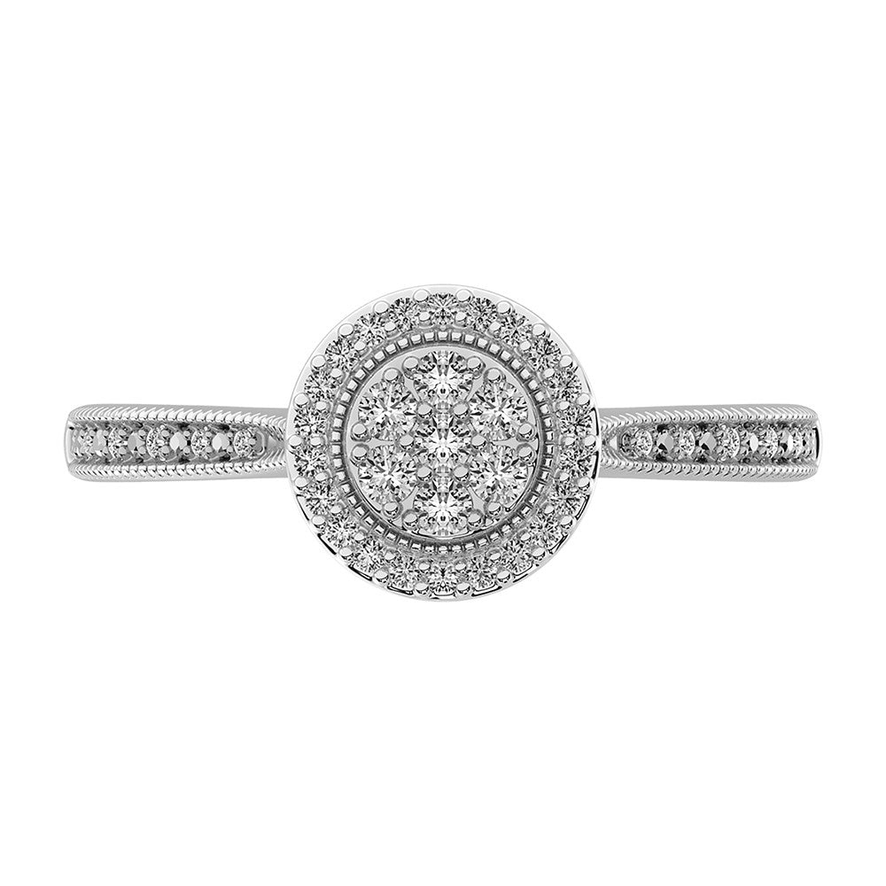 10K White Gold 1/5 Ct.Tw. Diamond Promise Ring