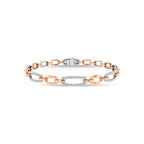 10K Two Tone Diamond 5/8 Ct.Tw. Fashion Bracelet