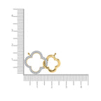 10K Two Tone 1/6 Ct.Tw. Diamond Clover Necklace