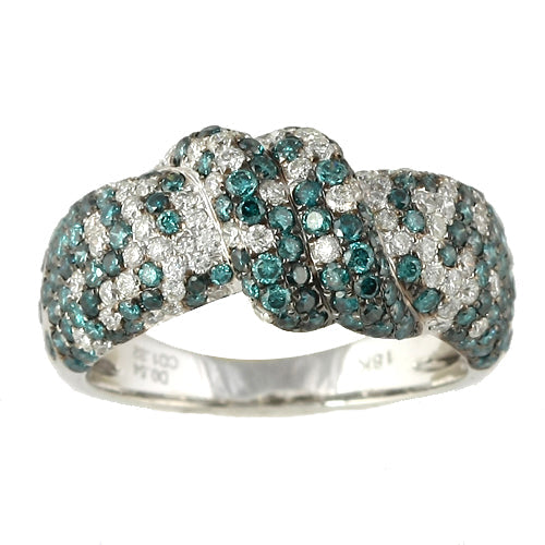 18KW 1.86CTW BLUE DIA FANCY RING