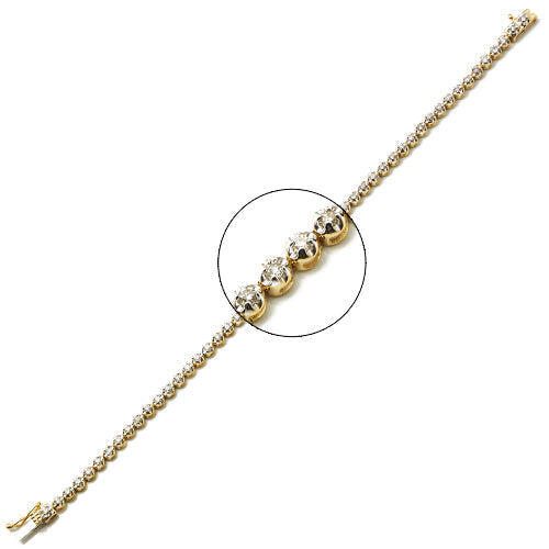 10KY 1.00CTW DIAMOND ROUND PRONG SET BRACELET