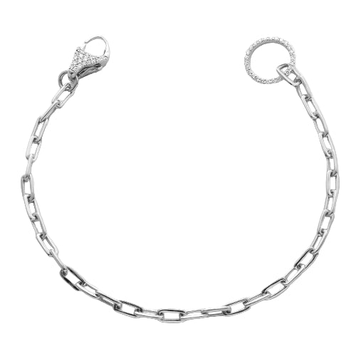 14KW 0.40CTW DIAMOND PAPERCLIP LINK BRACELET