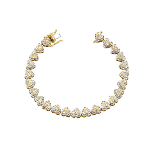 10KY+W 2.45CTW DIAMOND BAGUETTE & ROUND CLUSTER