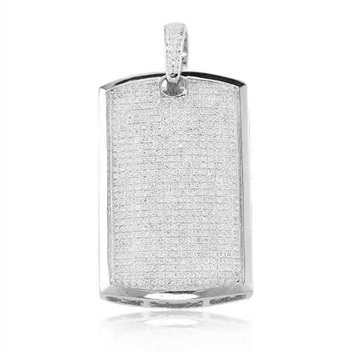 10KW 1.50CTW DIAMOND DOGTAG PENDANT