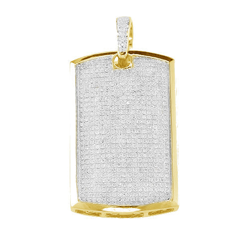 10KY 1.50CTW DIAMOND DOGTAG PENDANT