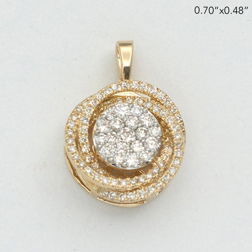 14KY 0.45CTW DIAMOND CLUSTER DOUBLE TWISTED