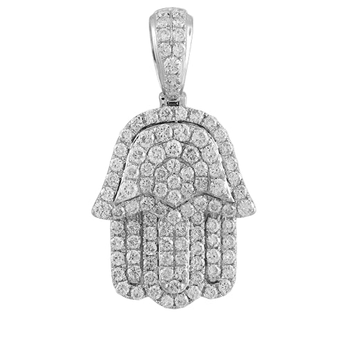 14KW 1.00CTW DIAMOND 'HAMZA' PENDANT