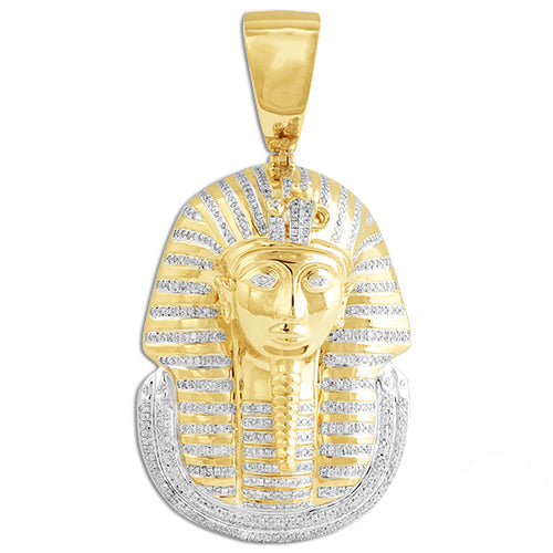 10KY 3.25CTW DIAMOND PHAROAH PENDANT