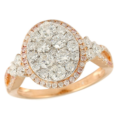 14KR 1.50CTW DIAMOND CLUSTER RING