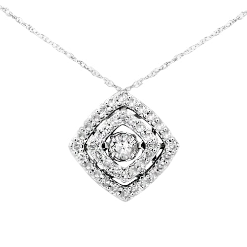 14KW 0.50CTW DANCING DIAMOND PENDANT