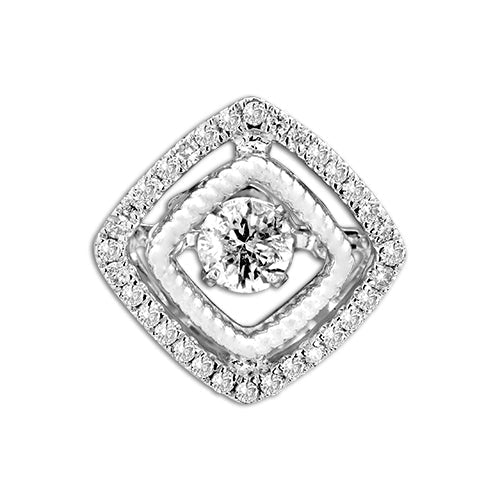 14KW 0.50CTW DANCING DIAMOND PENDANT [0.25CT CTR]