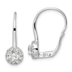 14kw 1ct Lab Grown Diamond VS/SI+ G+ Comp Drop Leverback Earrings