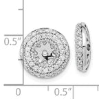 14k White Gold Diamond Earring Jackets