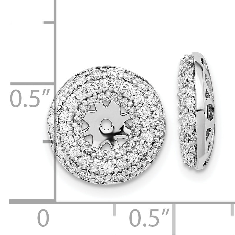 14k White Gold Diamond Earring Jackets