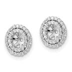 14k White Gold Diamond Earring Jackets