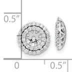 14k White Gold Diamond Earring Jackets