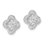 14k White Gold Diamond Earring Jackets
