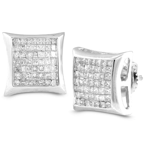 14KW 0.75CTW DIAMOND INV. PC DOME KITE EARRINGS