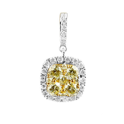 14KW 0.75CTW FANCY YELLOW DIAMOND PENDANT