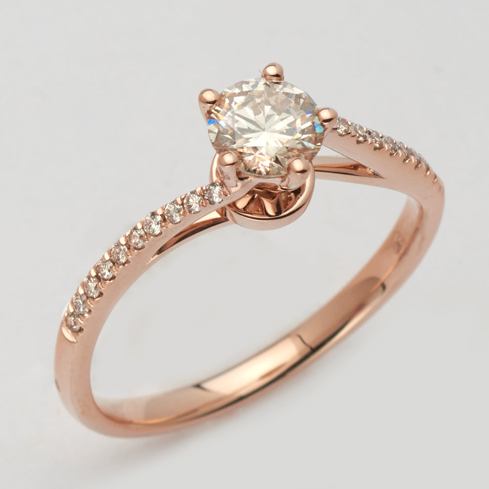 14KR 0.65CTW DIAMOND 5-PRONG SOLITAIRE RING