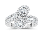 14K White Gold Lab Grown Diamond 1 5/8 Ct.Tw. Fashion Ring