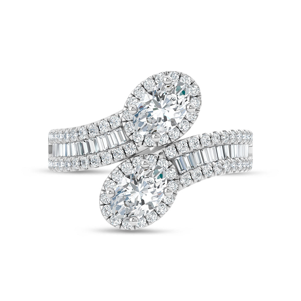 14K White Gold Lab Grown Diamond 1 5/8 Ct.Tw. Fashion Ring