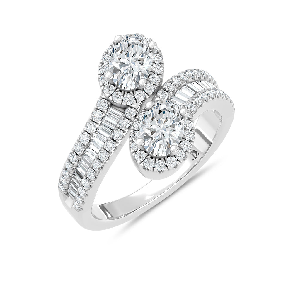 14K White Gold Lab Grown Diamond 1 5/8 Ct.Tw. Fashion Ring