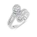 14K White Gold Lab Grown Diamond 1 5/8 Ct.Tw. Fashion Ring