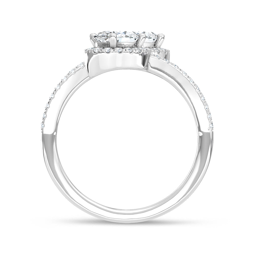 14K White Gold Lab Grown Diamond 1 5/8 Ct.Tw. Fashion Ring