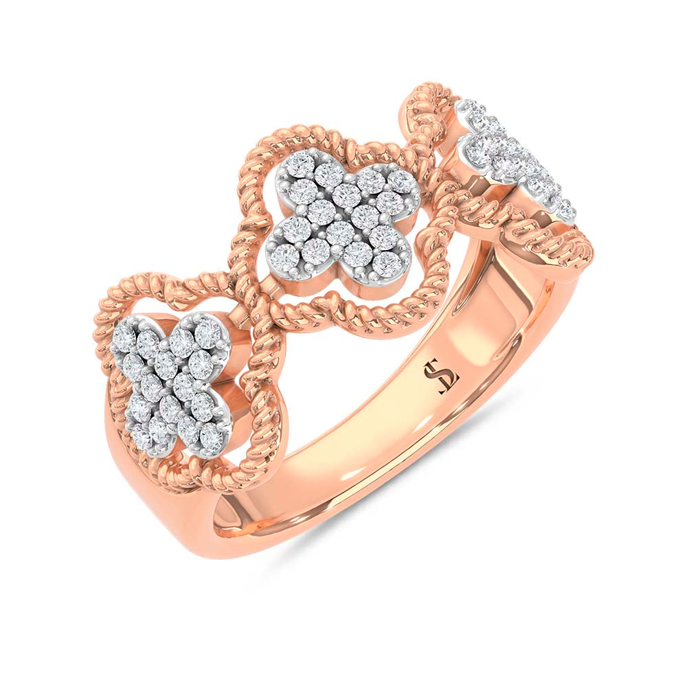 14K White Gold Lab Grown Diamond 1/4 Ct.Tw. Fashion Ring