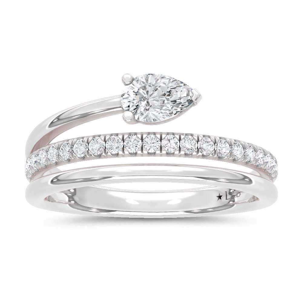 14K White Gold Lab Grown Diamond  1/2 Ct.Tw. Fashion Ring