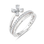 14K White Gold Lab Grown Diamond  1/2 Ct.Tw. Fashion Ring