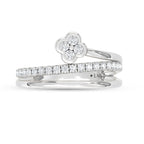14K White Gold Lab Grown Diamond  7/8 Ct.Tw. Fashion Ring