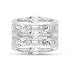 14K White Gold Lab Grown Diamond 2 1/3 Ct.Tw.Fashion Ring