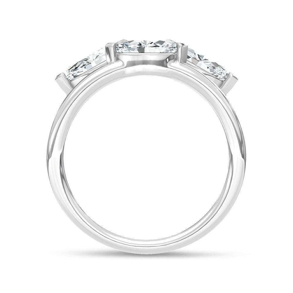 14K White Gold Lab Grown Diamond 2 1/3 Ct.Tw.Fashion Ring