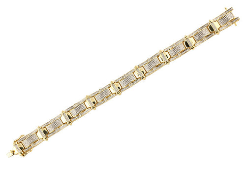 10KY 1.70CTW DIAMOND MEN'S BRACELET- 8.5
