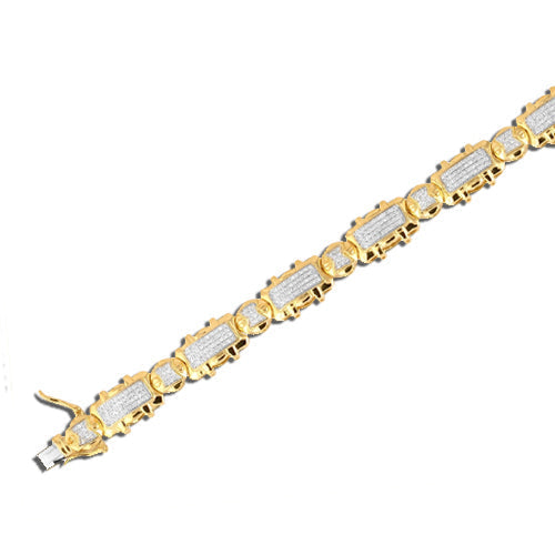 10KY 1.30CTW MICROPAVE DIAMOND MEN'S BRACELET