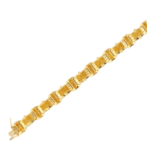 10KY 1.10CTW YELLOW DIAMOND MEN'S BRACELET