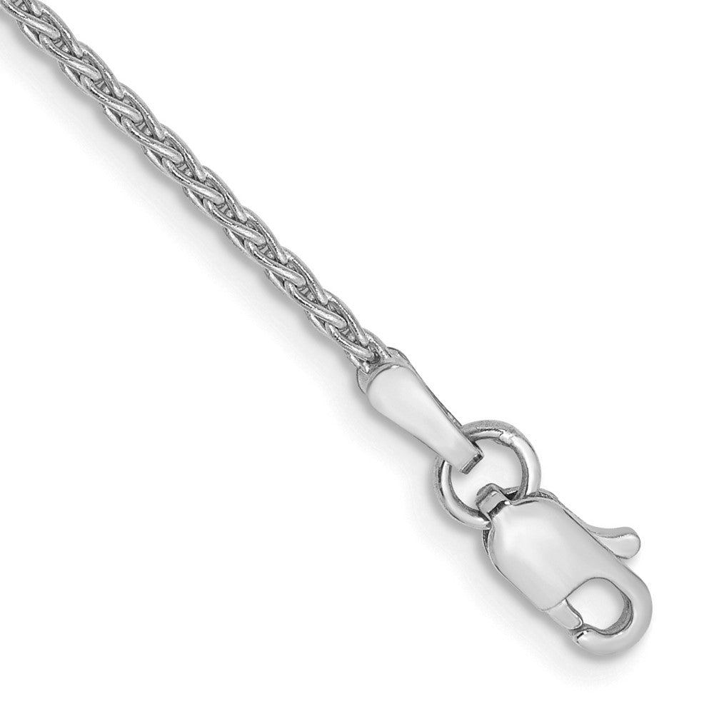 14k WG 1.5mm Parisian Wheat Chain Anklet
