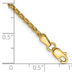 14k 1.75mm Parisian Wheat Chain Anklet