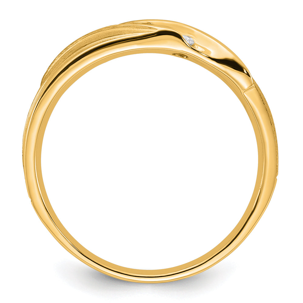 10K Lab Grown VS/SI+ G+ Dia Ring Rd: 5 -.153ct Dia:LG