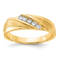 10K Lab Grown VS/SI+ G+ Dia Ring Rd: 5 -.153ct Dia:LG