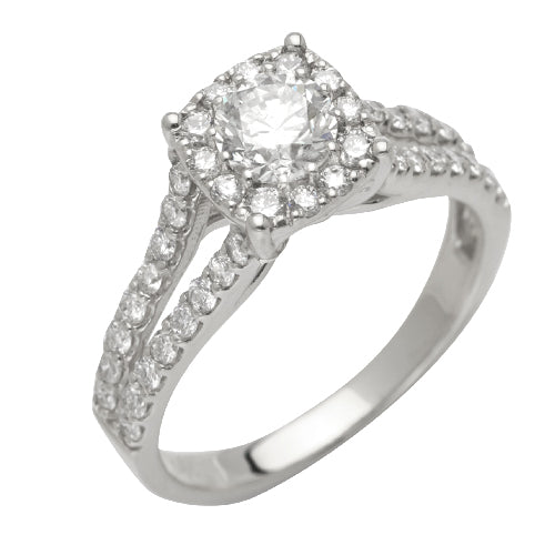 14KW 1.25CTW DIAMOND BRIDAL RING  - SINGLE HALO -