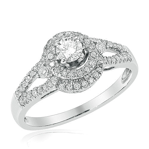 14KW 0.50CTW DIAMOND FANCY RING