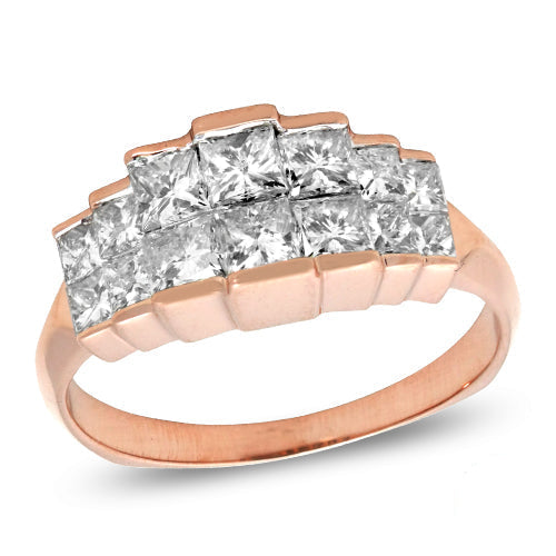 14KR 1.75CTW DIAMOND PYRAMID RING