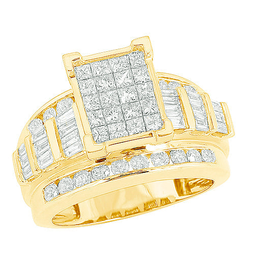 14KY 2.00CTW PC DIAMOND CINDERELLA RING